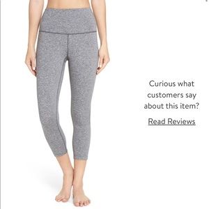 Zella Live In High Waist Crop Leggings in Grey Graphite